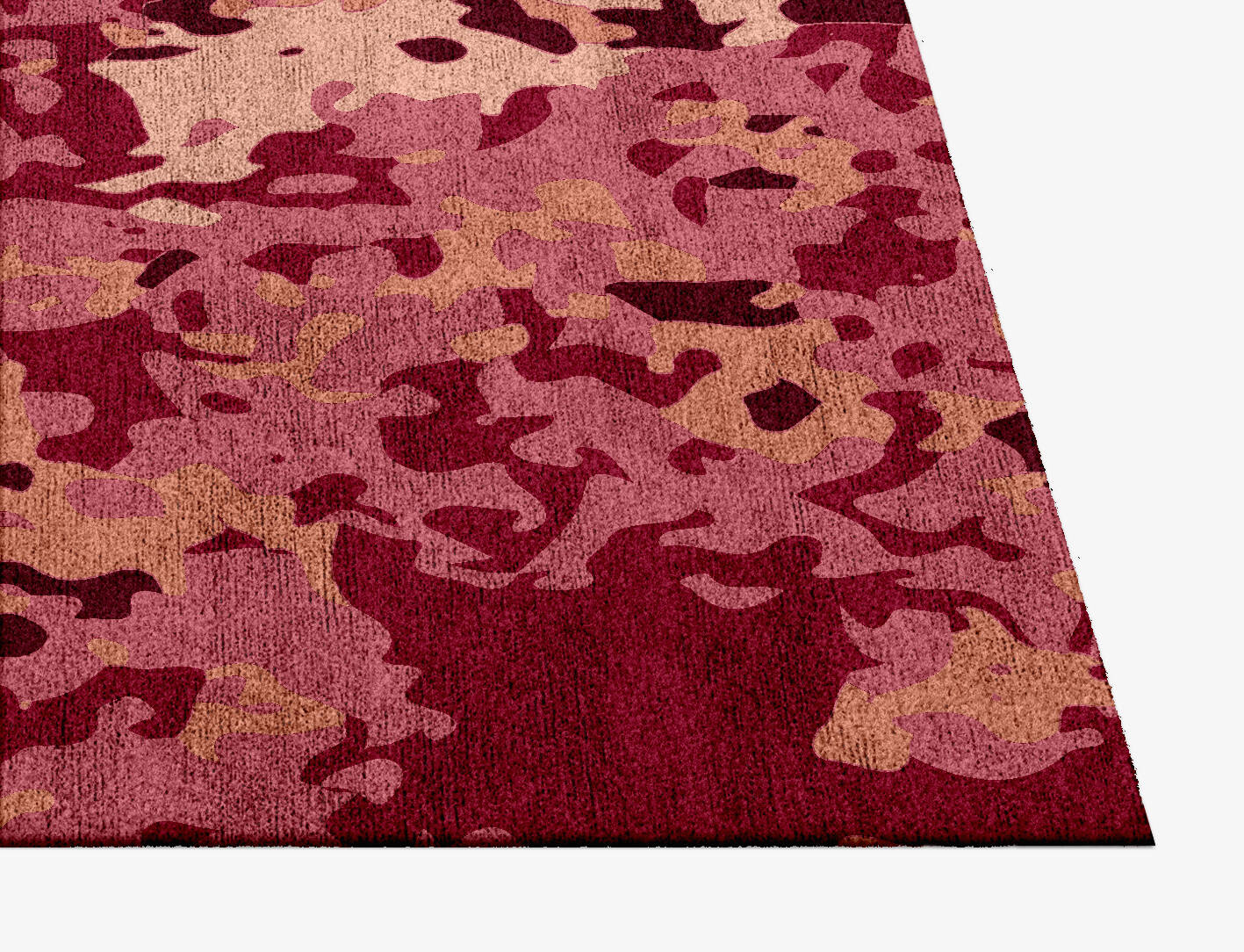 Pomegranate Surface Art Square Hand Knotted Bamboo Silk Custom Rug by Rug Artisan