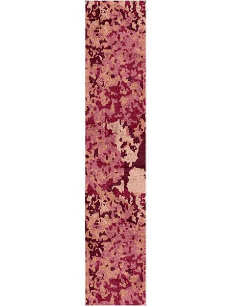 Pomegranate Surface Art Runner Hand Tufted Bamboo Silk Custom Rug by Rug Artisan