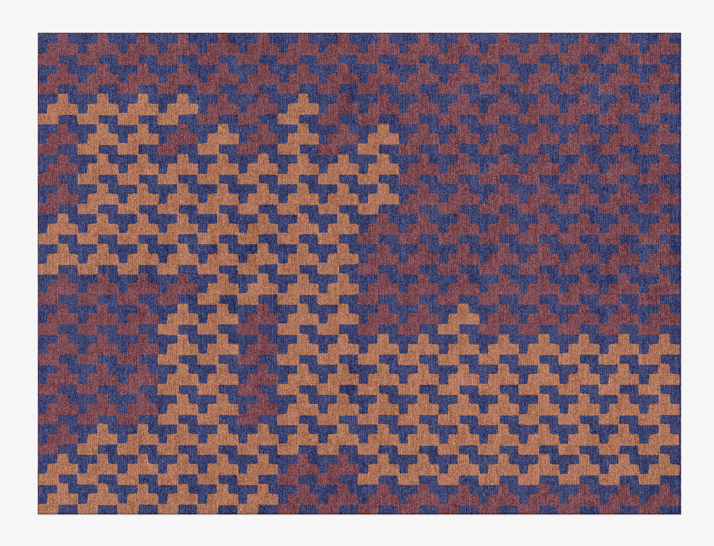Population Geometric Rectangle Hand Knotted Tibetan Wool Custom Rug by Rug Artisan