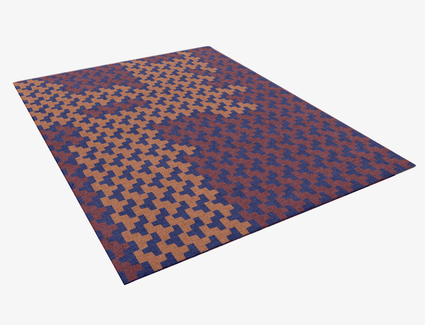 Population Geometric Rectangle Hand Knotted Tibetan Wool Custom Rug by Rug Artisan