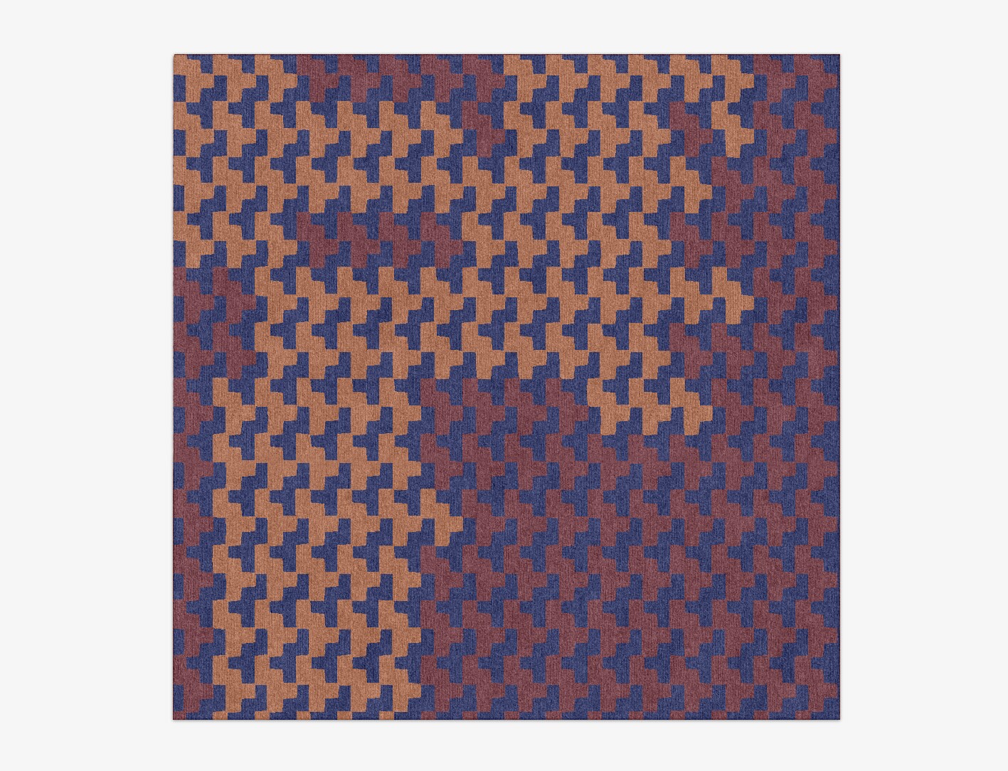 Population Geometric Square Hand Knotted Tibetan Wool Custom Rug by Rug Artisan