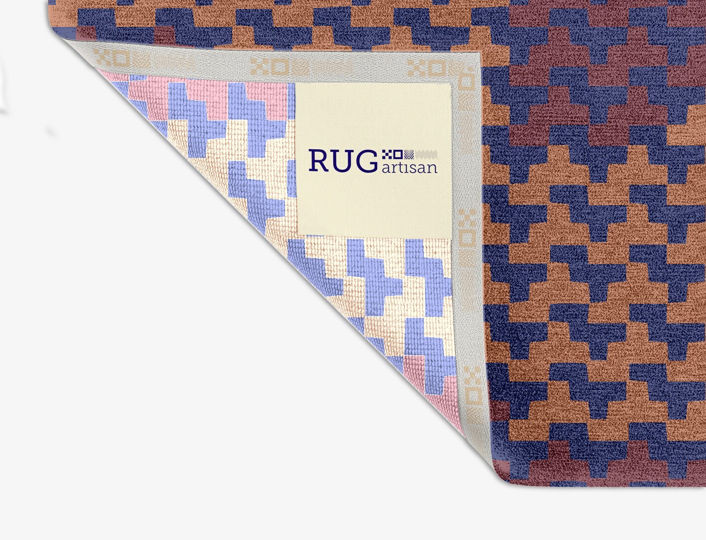 Population Geometric Square Hand Knotted Tibetan Wool Custom Rug by Rug Artisan