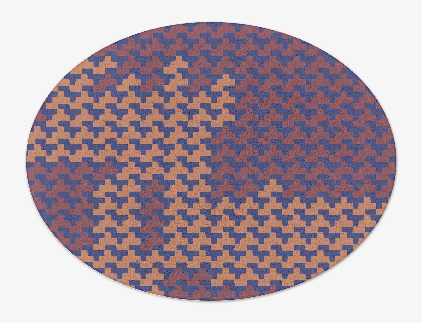 Population Modern Geometrics Oval Hand Tufted Pure Wool Custom Rug by Rug Artisan