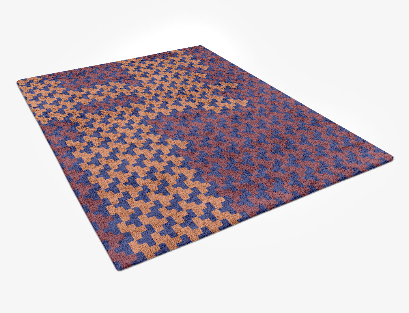 Population Geometric Rectangle Hand Tufted Bamboo Silk Custom Rug by Rug Artisan
