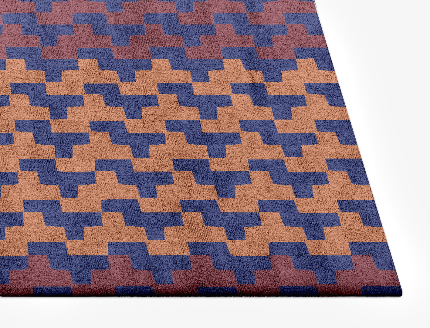Population Geometric Rectangle Hand Tufted Bamboo Silk Custom Rug by Rug Artisan