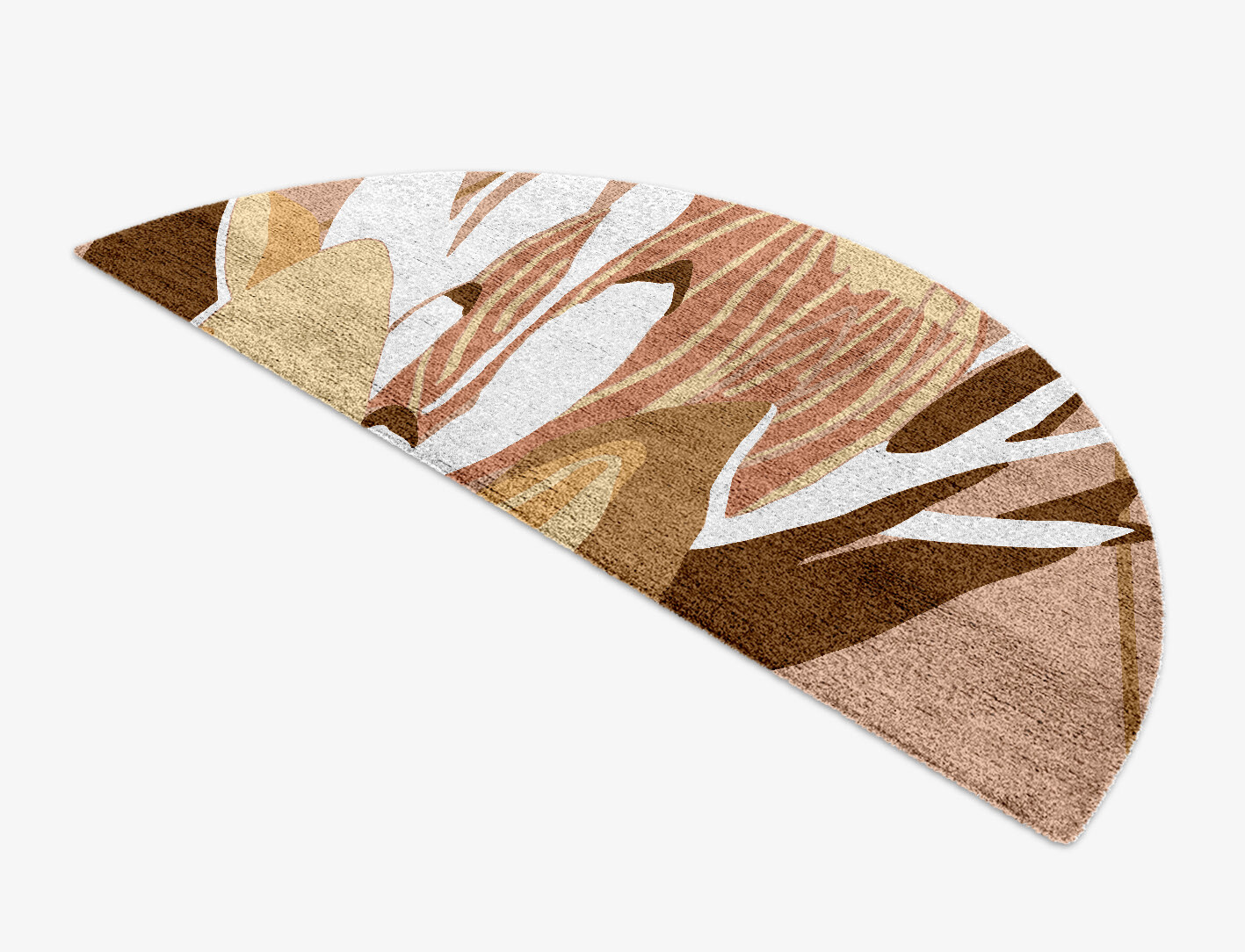 Potpourri Field of Flowers Halfmoon Hand Knotted Bamboo Silk Custom Rug by Rug Artisan