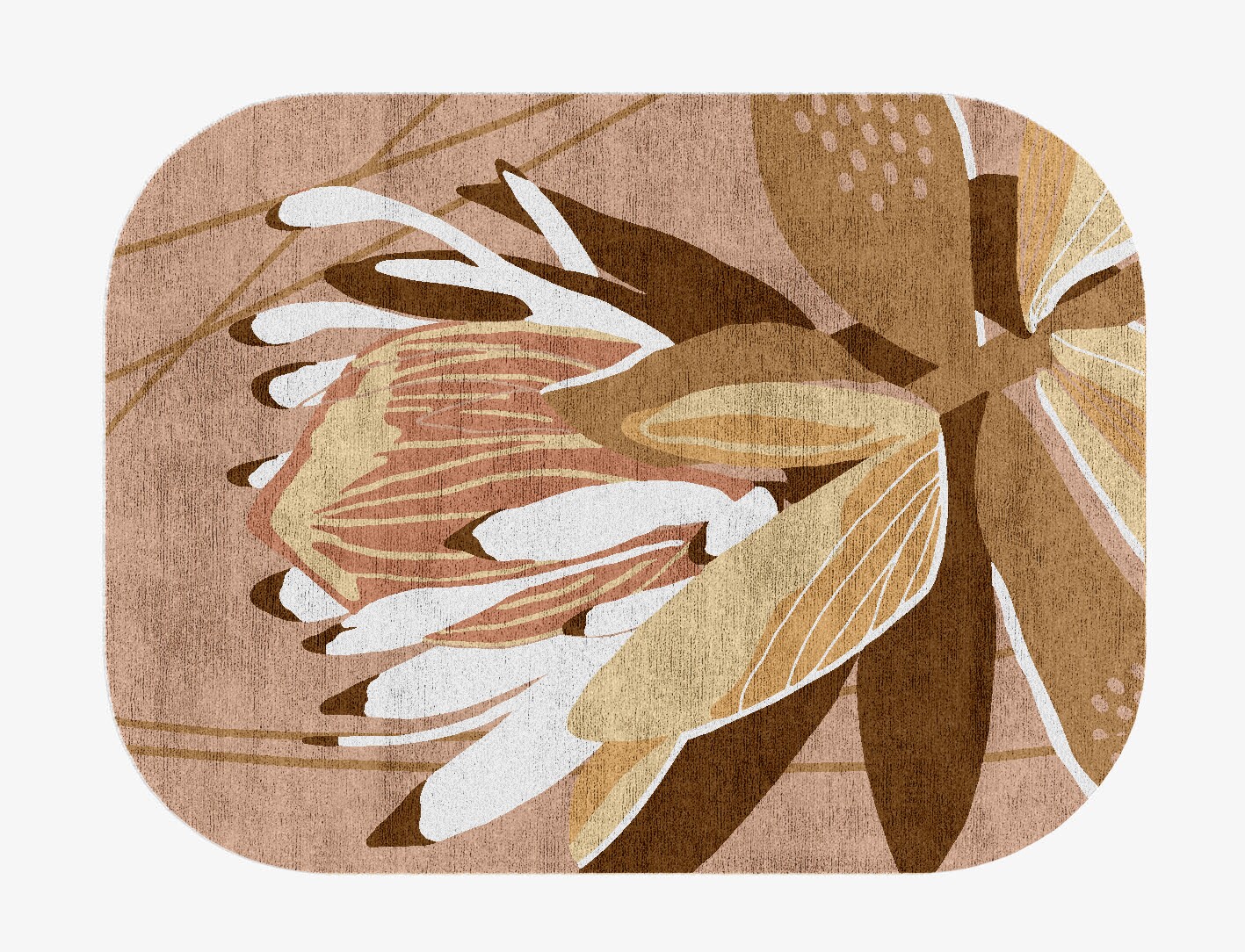Potpourri Field of Flowers Oblong Hand Knotted Bamboo Silk Custom Rug by Rug Artisan