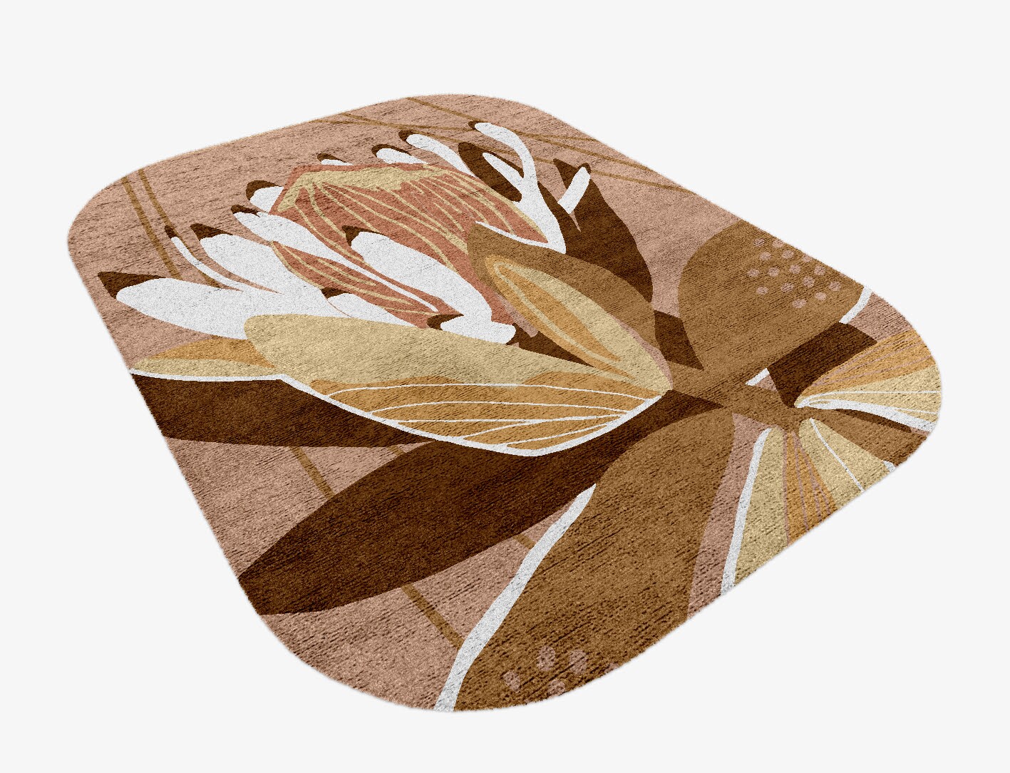 Potpourri Field of Flowers Oblong Hand Knotted Bamboo Silk Custom Rug by Rug Artisan