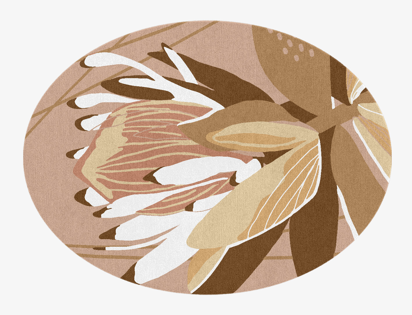 Potpourri Field of Flowers Oval Hand Knotted Tibetan Wool Custom Rug by Rug Artisan