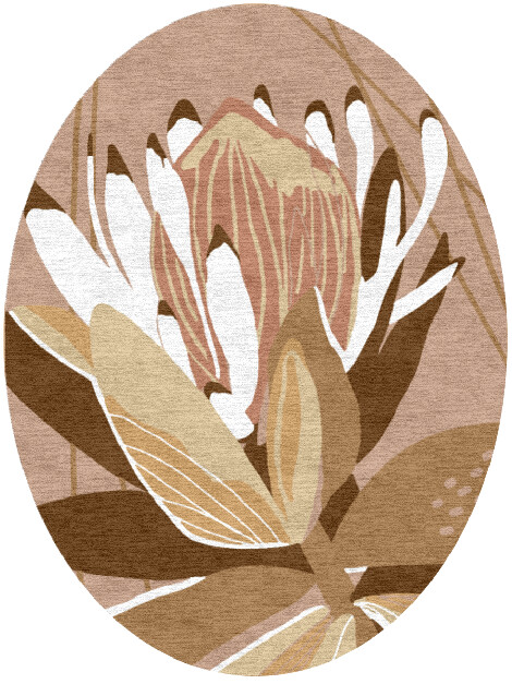 Potpourri Oval Hand Knotted Tibetan Wool custom handmade rug