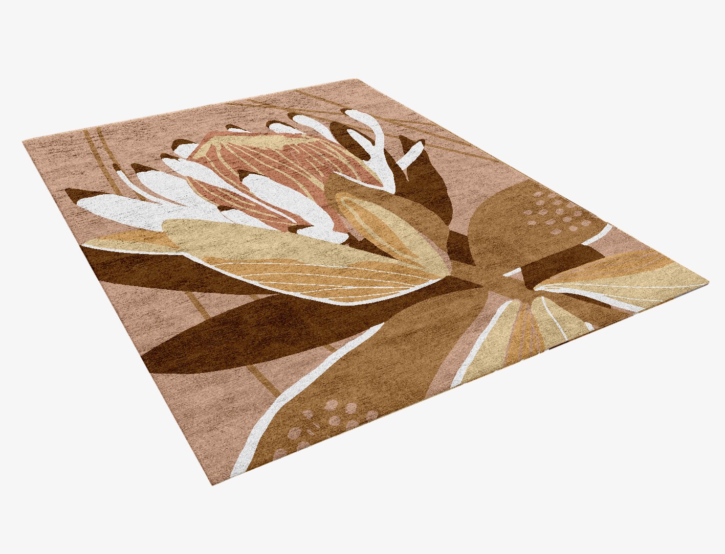 Potpourri Field of Flowers Rectangle Hand Knotted Bamboo Silk Custom Rug by Rug Artisan