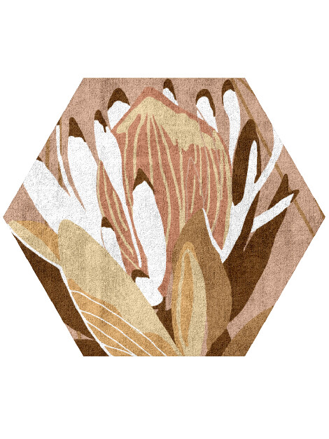 Potpourri Hexagon Hand Tufted Bamboo Silk custom handmade rug
