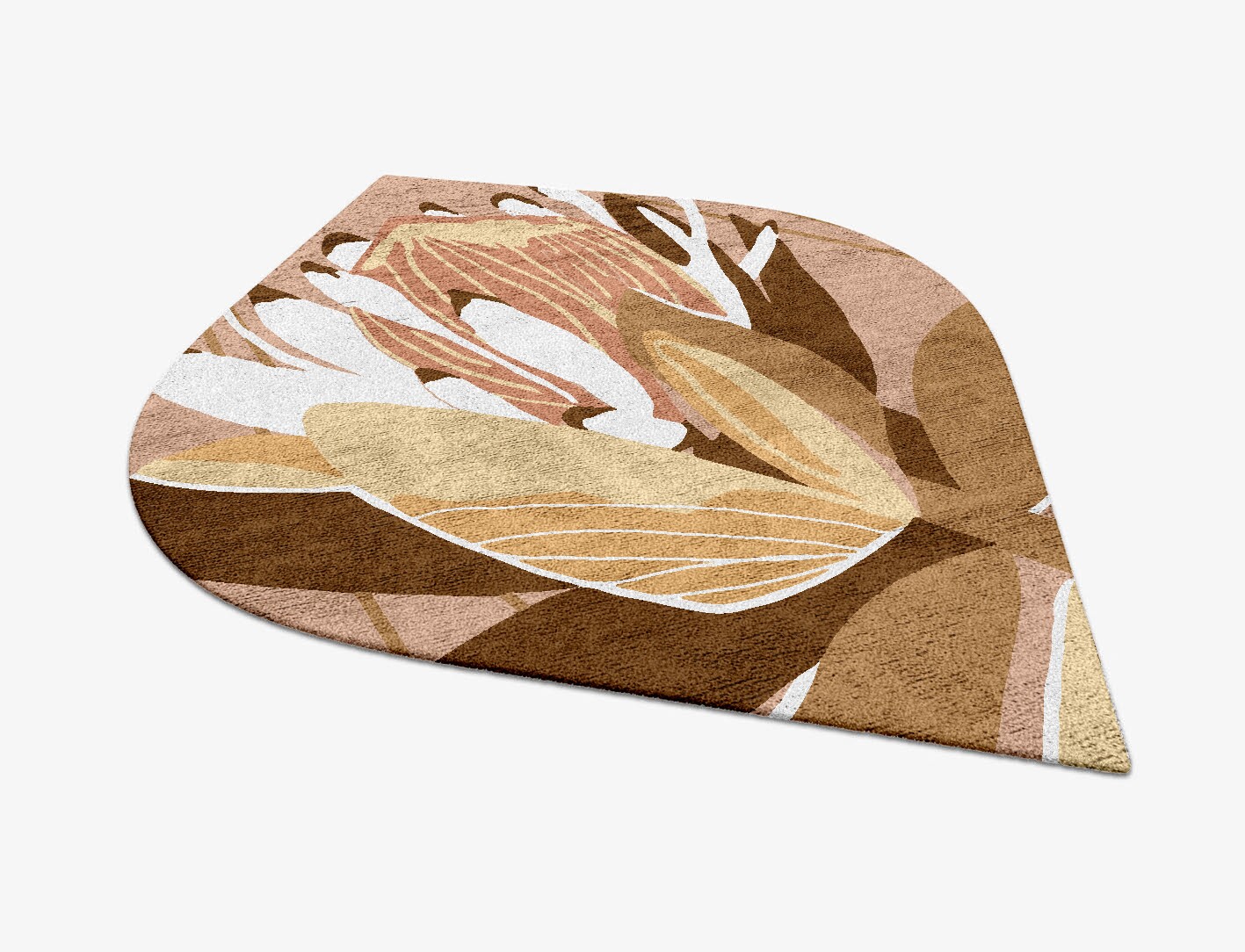 Potpourri Field of Flowers Ogee Hand Tufted Bamboo Silk Custom Rug by Rug Artisan