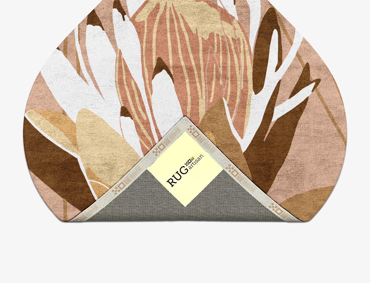 Potpourri Field of Flowers Ogee Hand Tufted Bamboo Silk Custom Rug by Rug Artisan