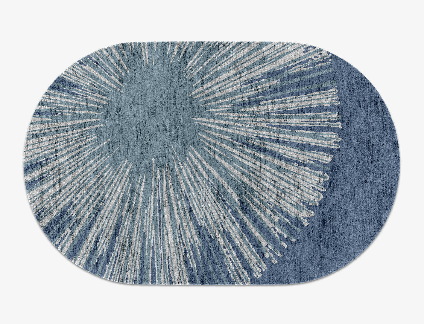 Pour Cerulean Capsule Hand Knotted Bamboo Silk Custom Rug by Rug Artisan