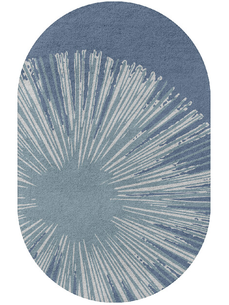 Pour Cerulean Capsule Hand Tufted Pure Wool Custom Rug by Rug Artisan