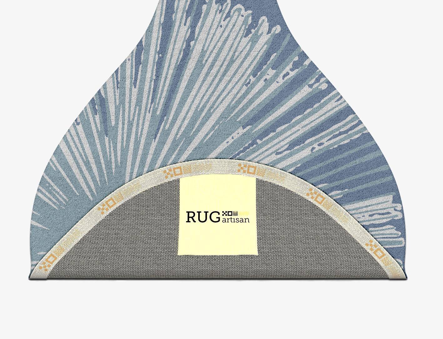 Pour Cerulean Drop Hand Tufted Pure Wool Custom Rug by Rug Artisan