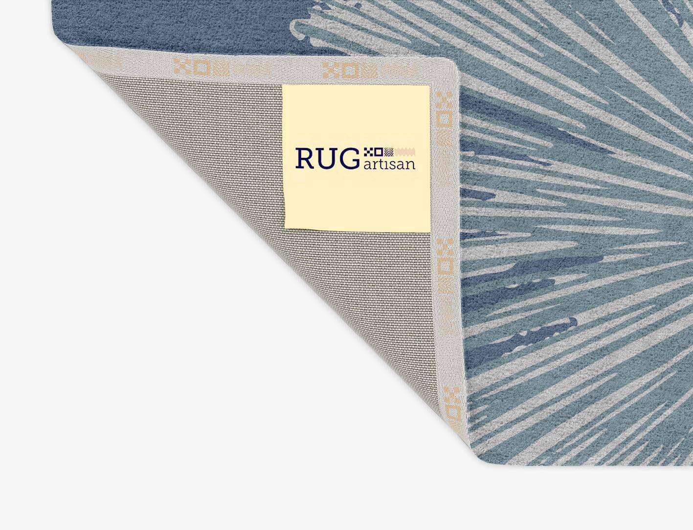 Pour Cerulean Rectangle Hand Tufted Pure Wool Custom Rug by Rug Artisan