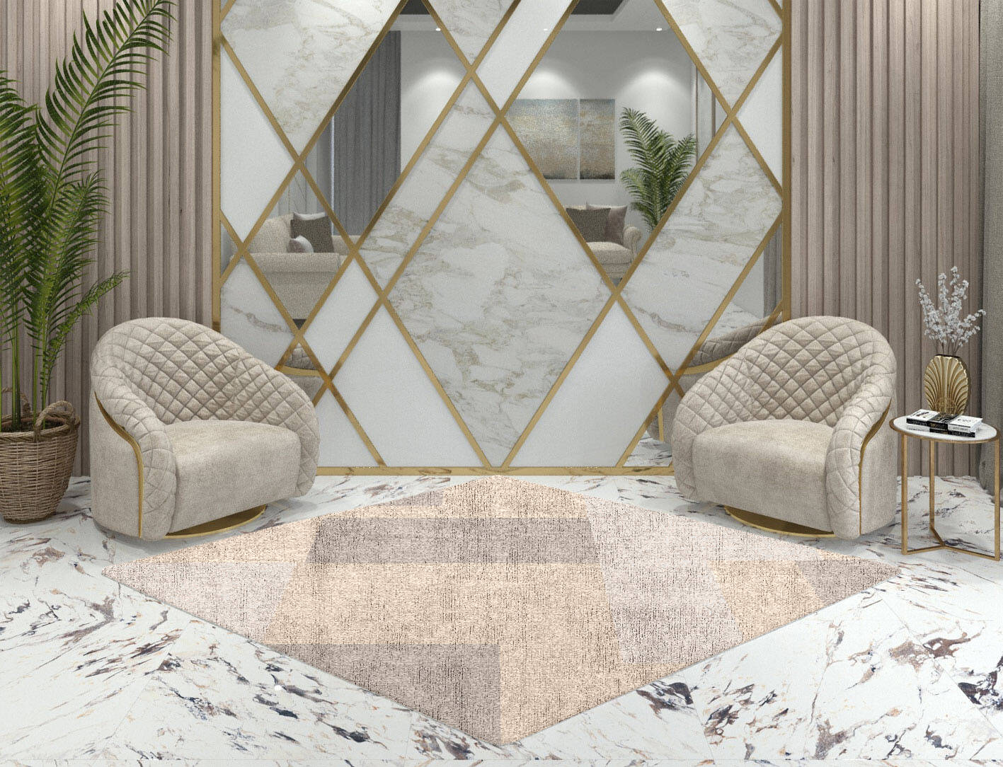 Prate  Diamond Hand Knotted Bamboo Silk Custom Rug by Rug Artisan
