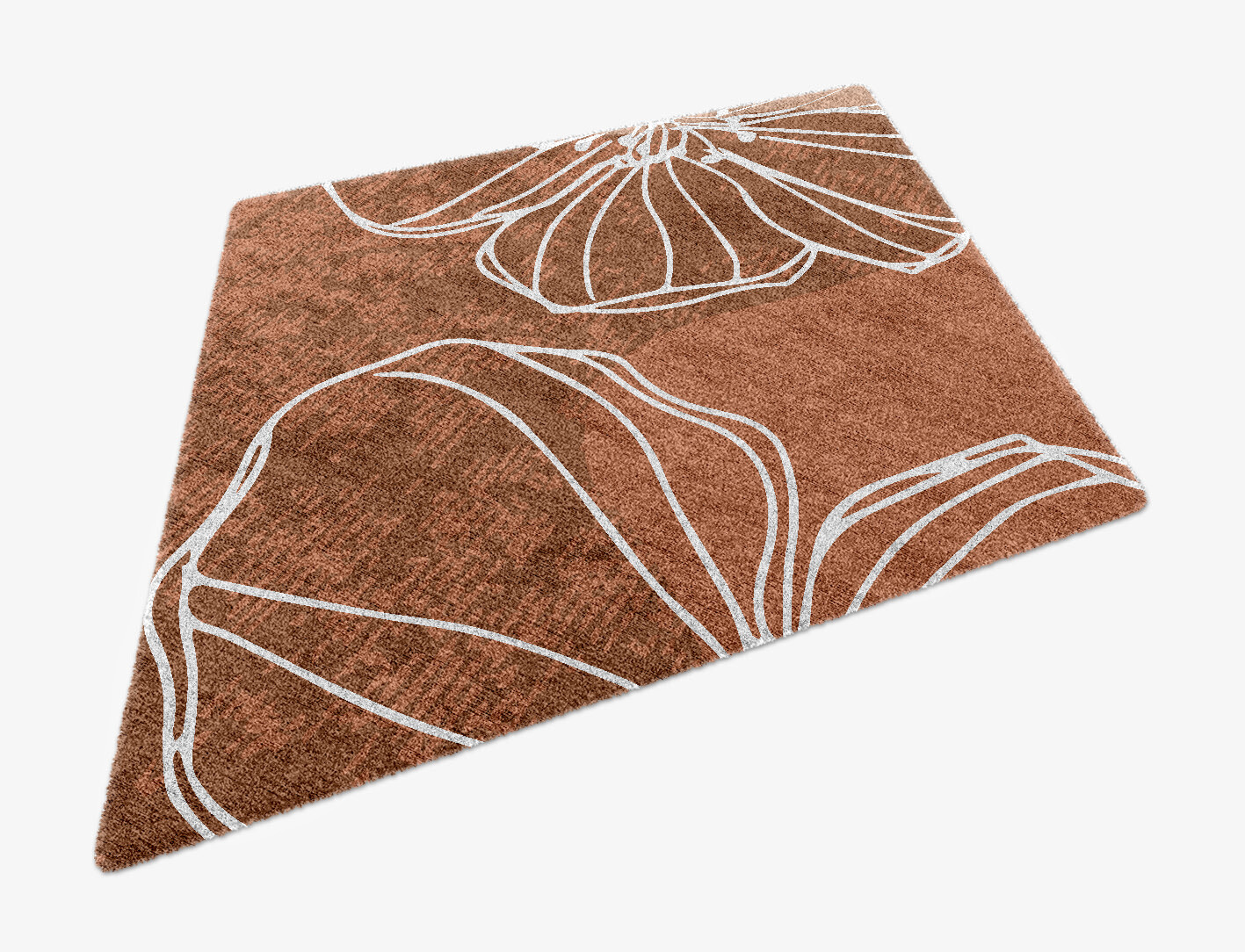 Primroses Field of Flowers Diamond Hand Knotted Bamboo Silk Custom Rug by Rug Artisan