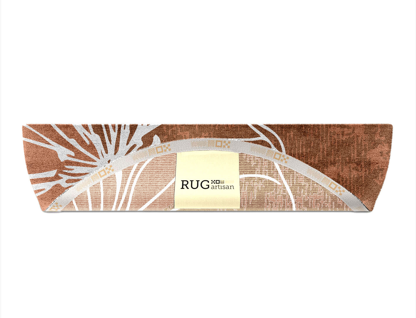 Primroses Field of Flowers Halfmoon Hand Knotted Bamboo Silk Custom Rug by Rug Artisan