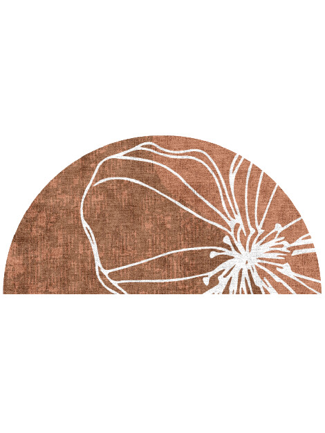 Primroses Halfmoon Hand Knotted Bamboo Silk custom handmade rug