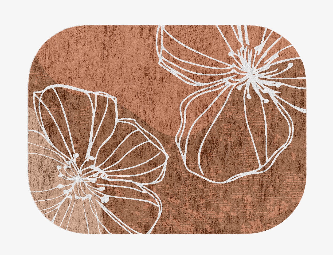 Primroses Field of Flowers Oblong Hand Knotted Bamboo Silk Custom Rug by Rug Artisan