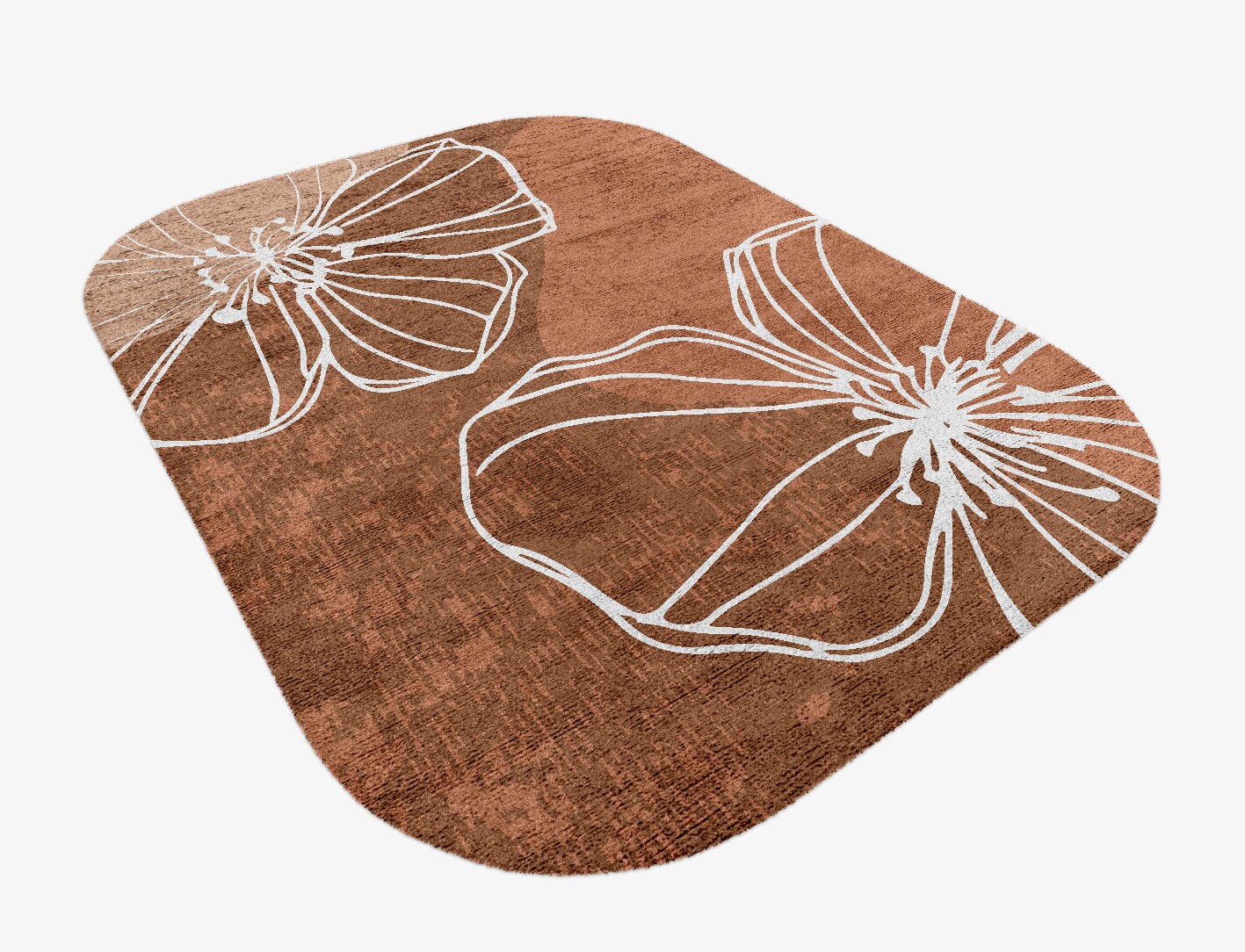Primroses Field of Flowers Oblong Hand Knotted Bamboo Silk Custom Rug by Rug Artisan