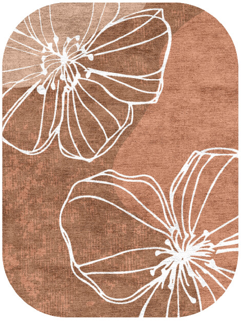 Primroses Oblong Hand Knotted Bamboo Silk custom handmade rug