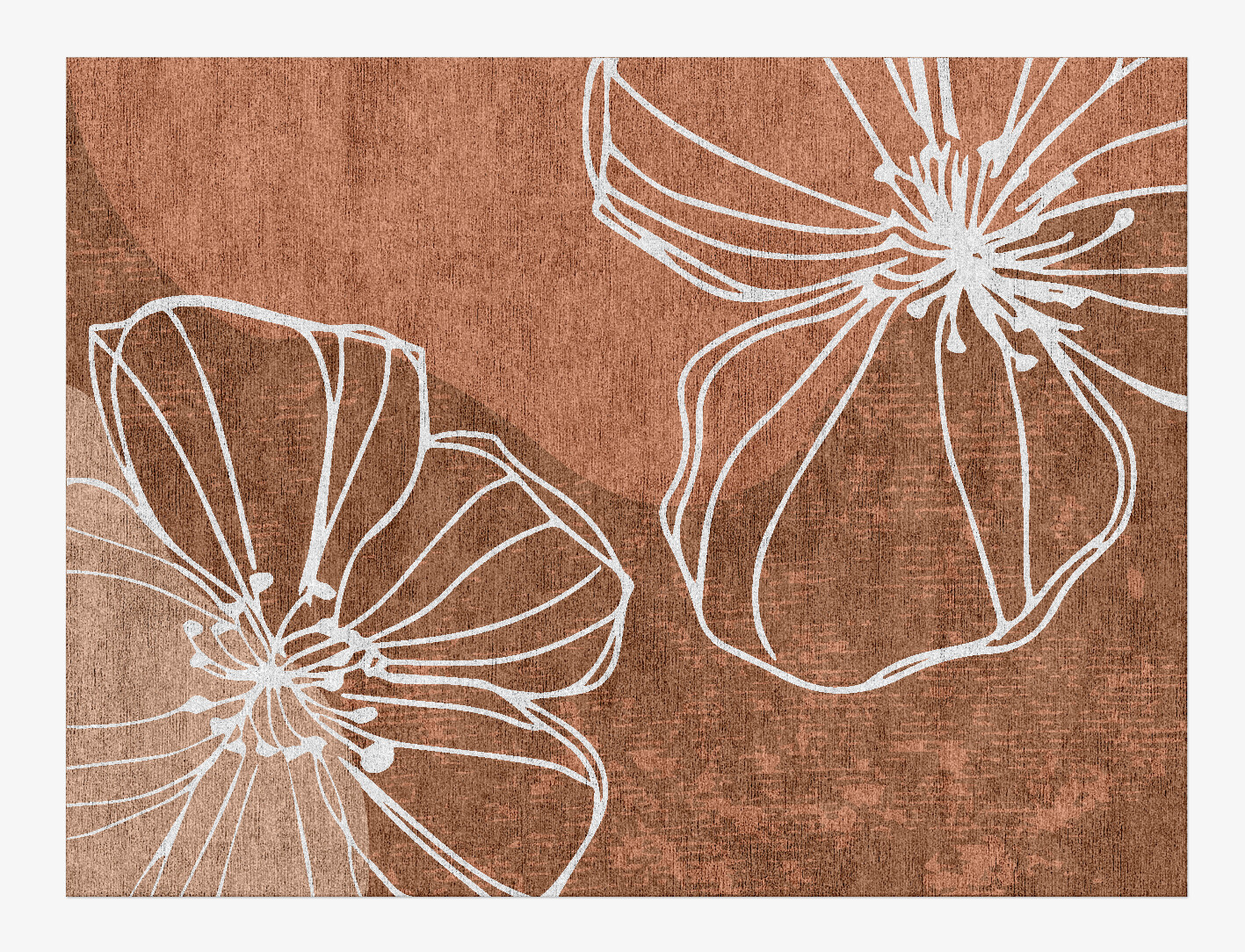 Primroses Field of Flowers Rectangle Hand Knotted Bamboo Silk Custom Rug by Rug Artisan