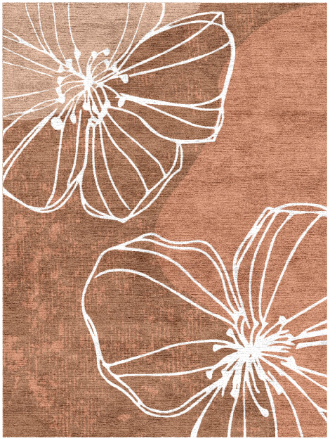Primroses Rectangle Hand Knotted Bamboo Silk custom handmade rug