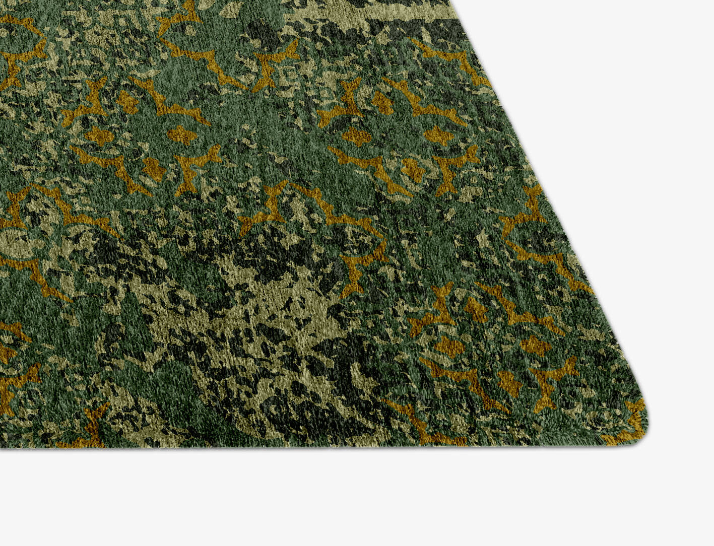 Print Vintage Arch Hand Knotted Bamboo Silk Custom Rug by Rug Artisan