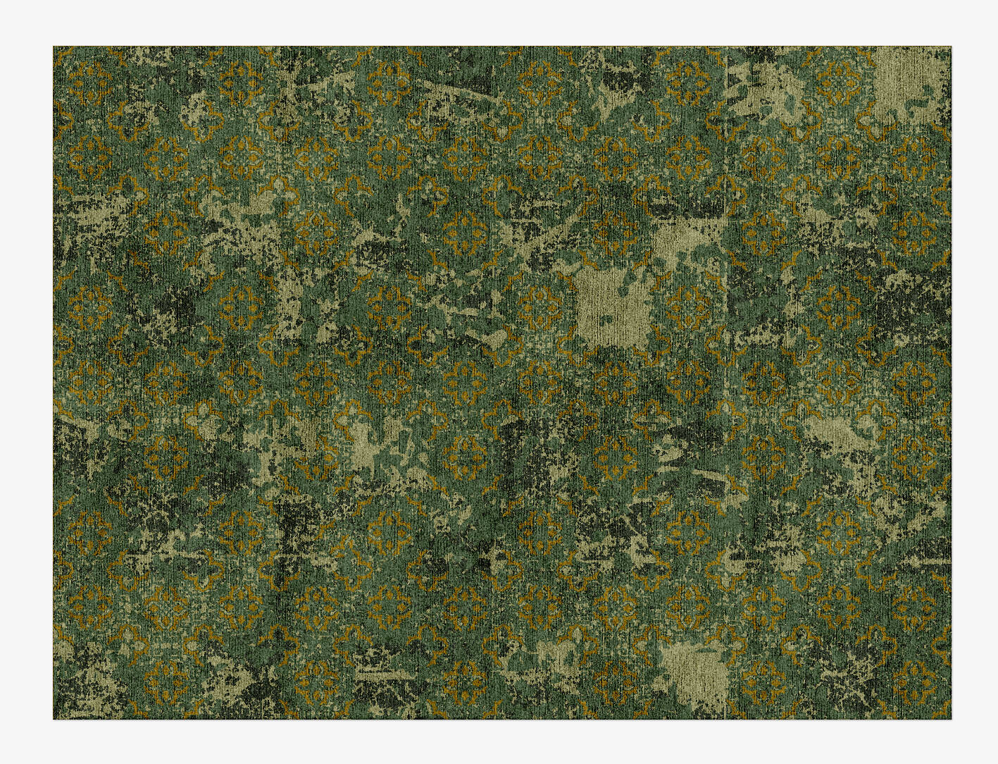 Print Vintage Rectangle Hand Knotted Bamboo Silk Custom Rug by Rug Artisan