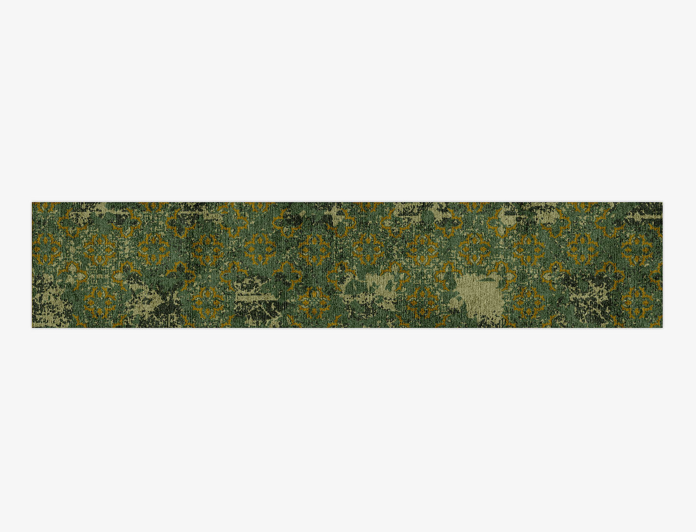 Print Vintage Runner Hand Knotted Bamboo Silk Custom Rug by Rug Artisan