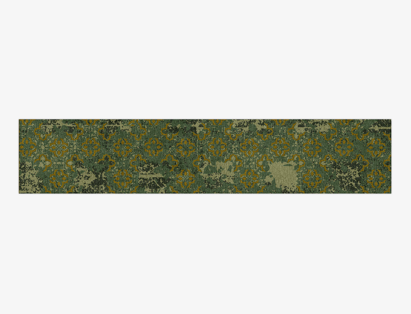 Print Vintage Runner Hand Knotted Tibetan Wool Custom Rug by Rug Artisan