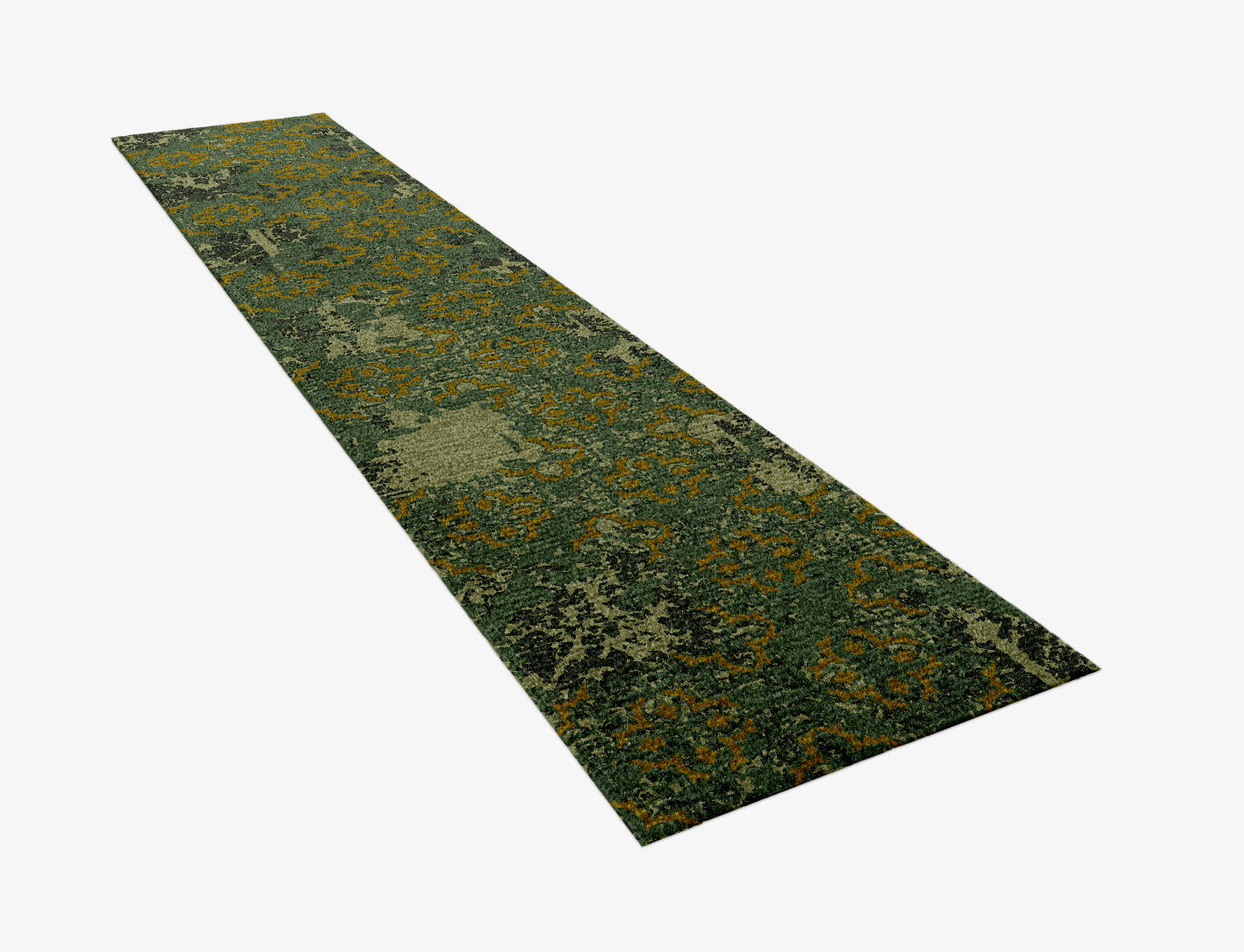 Print Vintage Runner Hand Knotted Tibetan Wool Custom Rug by Rug Artisan