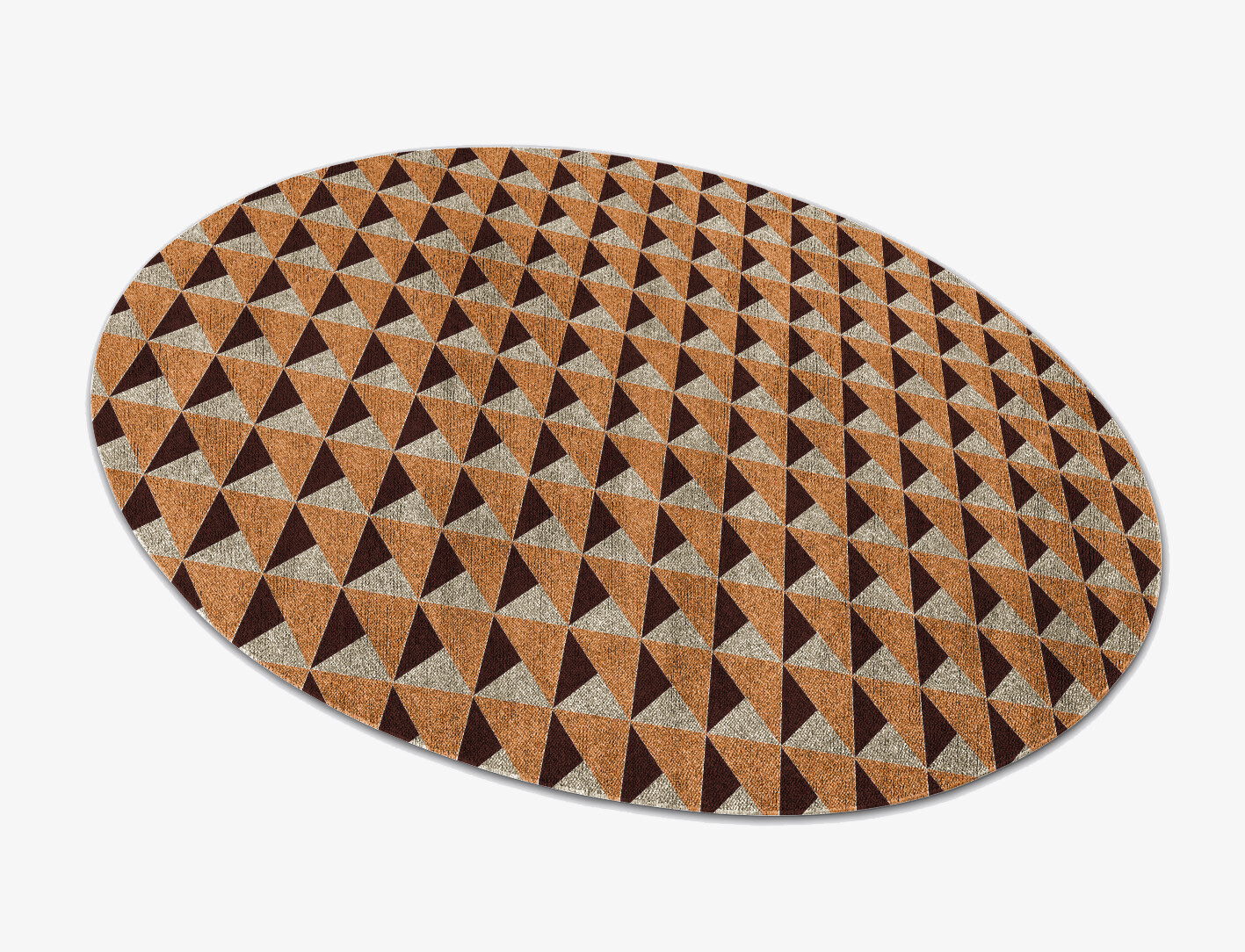 Prism Geometric Oval Flatweave Bamboo Silk Custom Rug by Rug Artisan