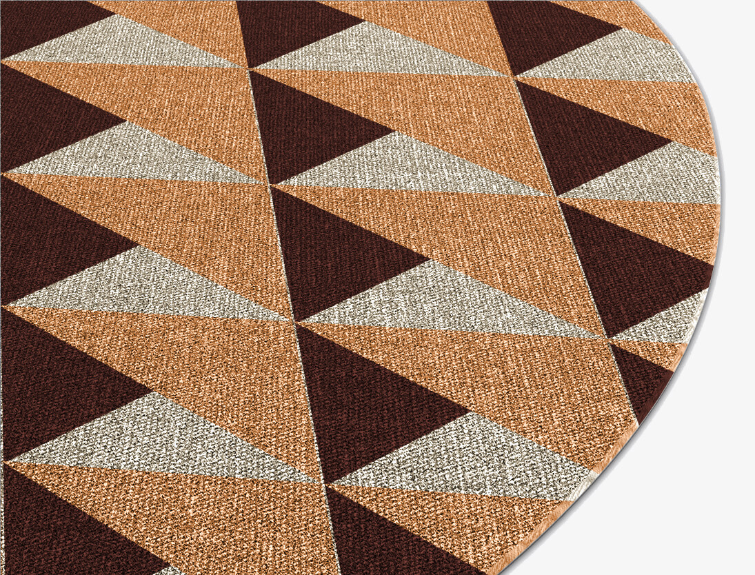Prism Geometric Round Flatweave New Zealand Wool Custom Rug by Rug Artisan