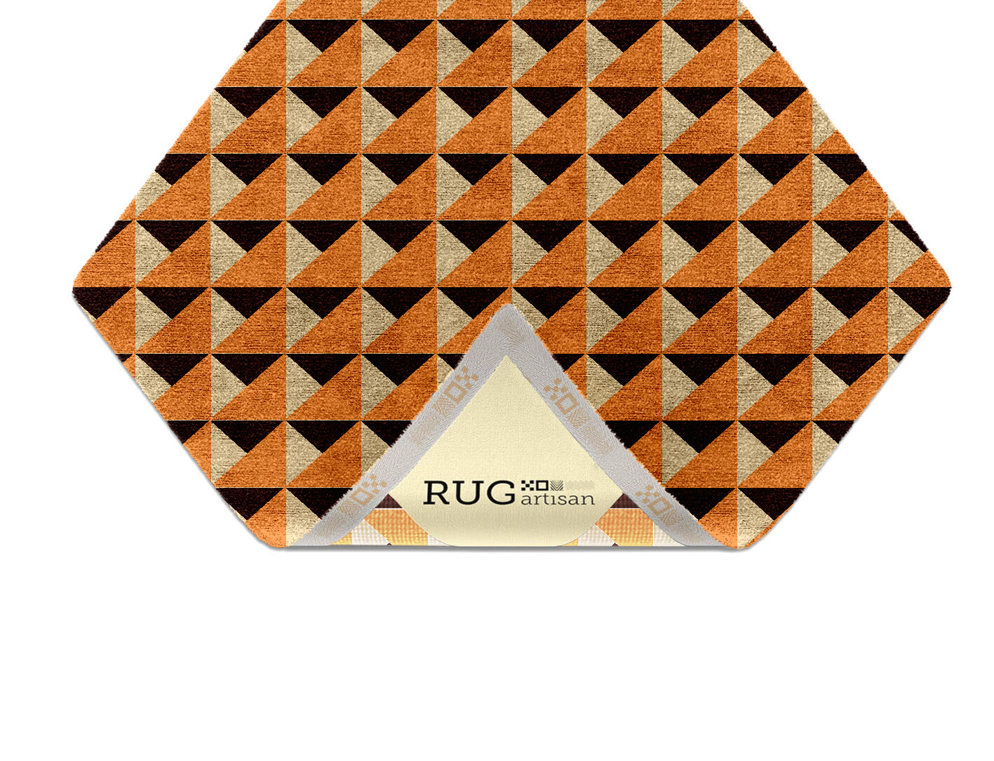 Prism Geometric Diamond Hand Knotted Bamboo Silk Custom Rug by Rug Artisan