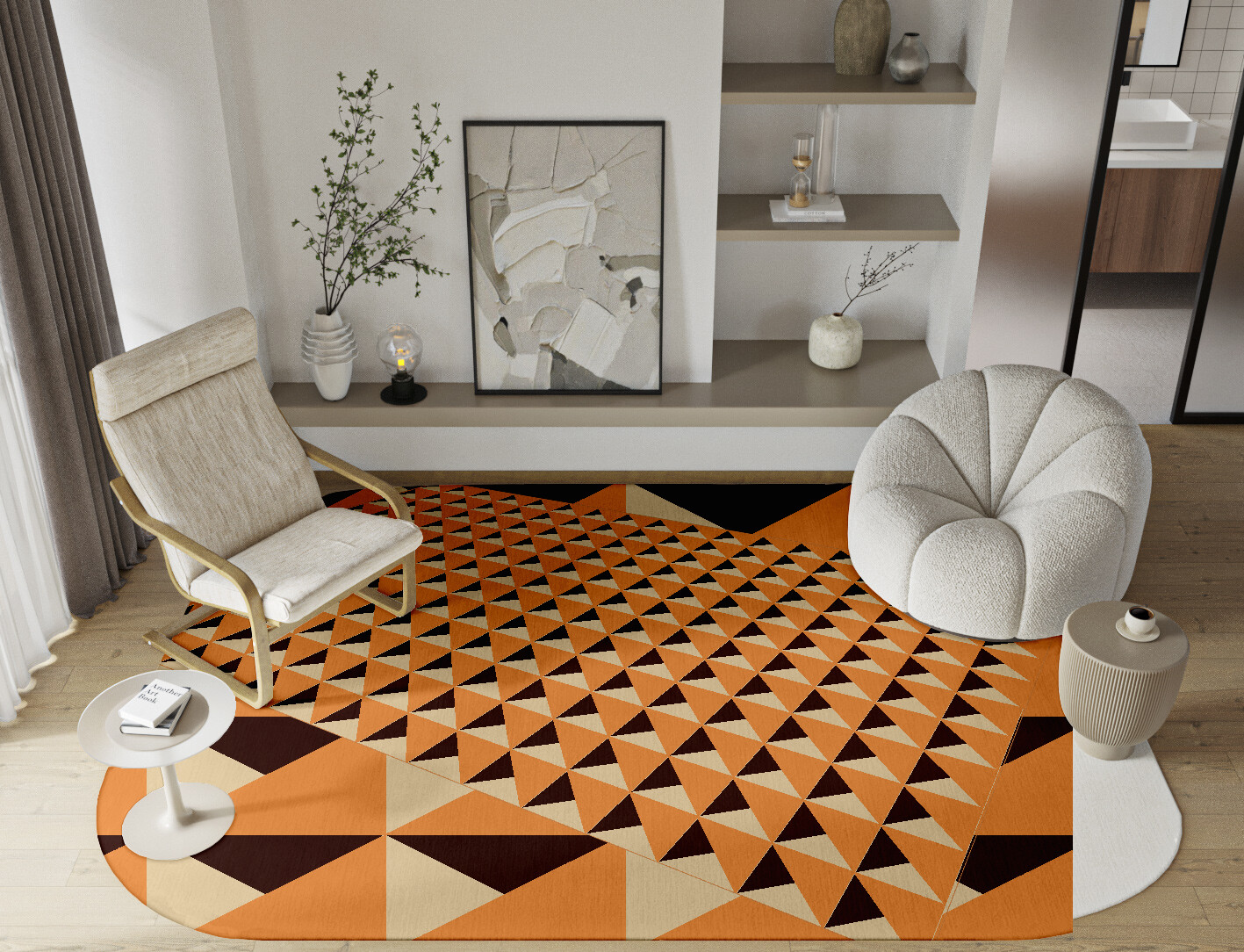Prism Geometric Oblong Hand Knotted Tibetan Wool Custom Rug by Rug Artisan