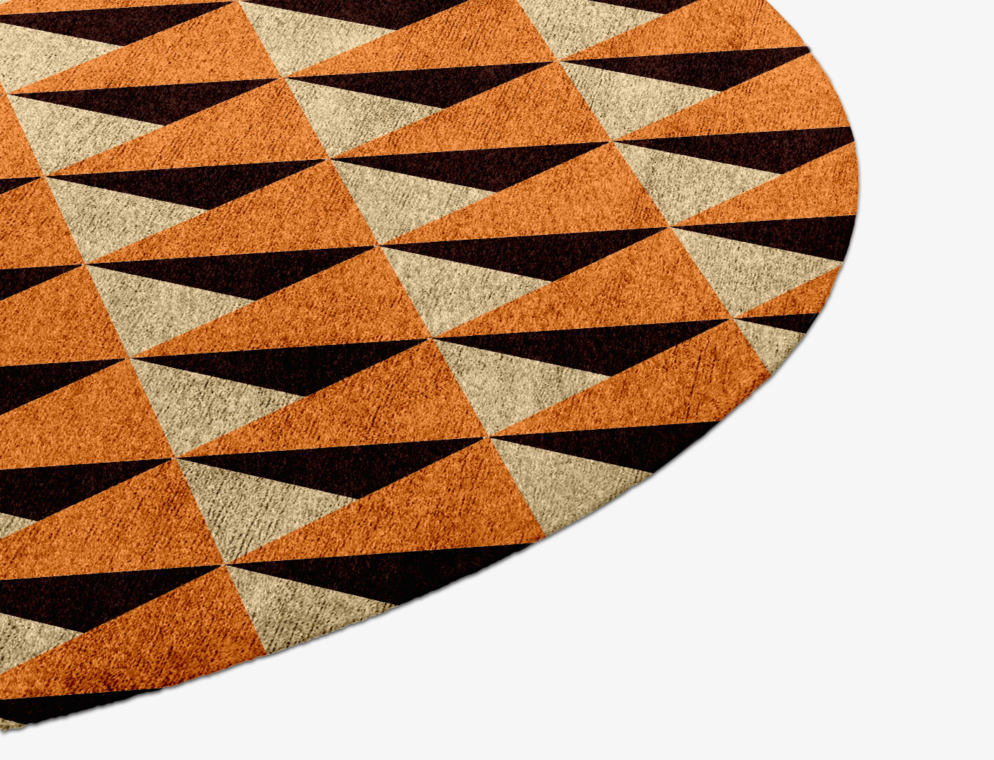 Prism Geometric Round Hand Knotted Bamboo Silk Custom Rug by Rug Artisan