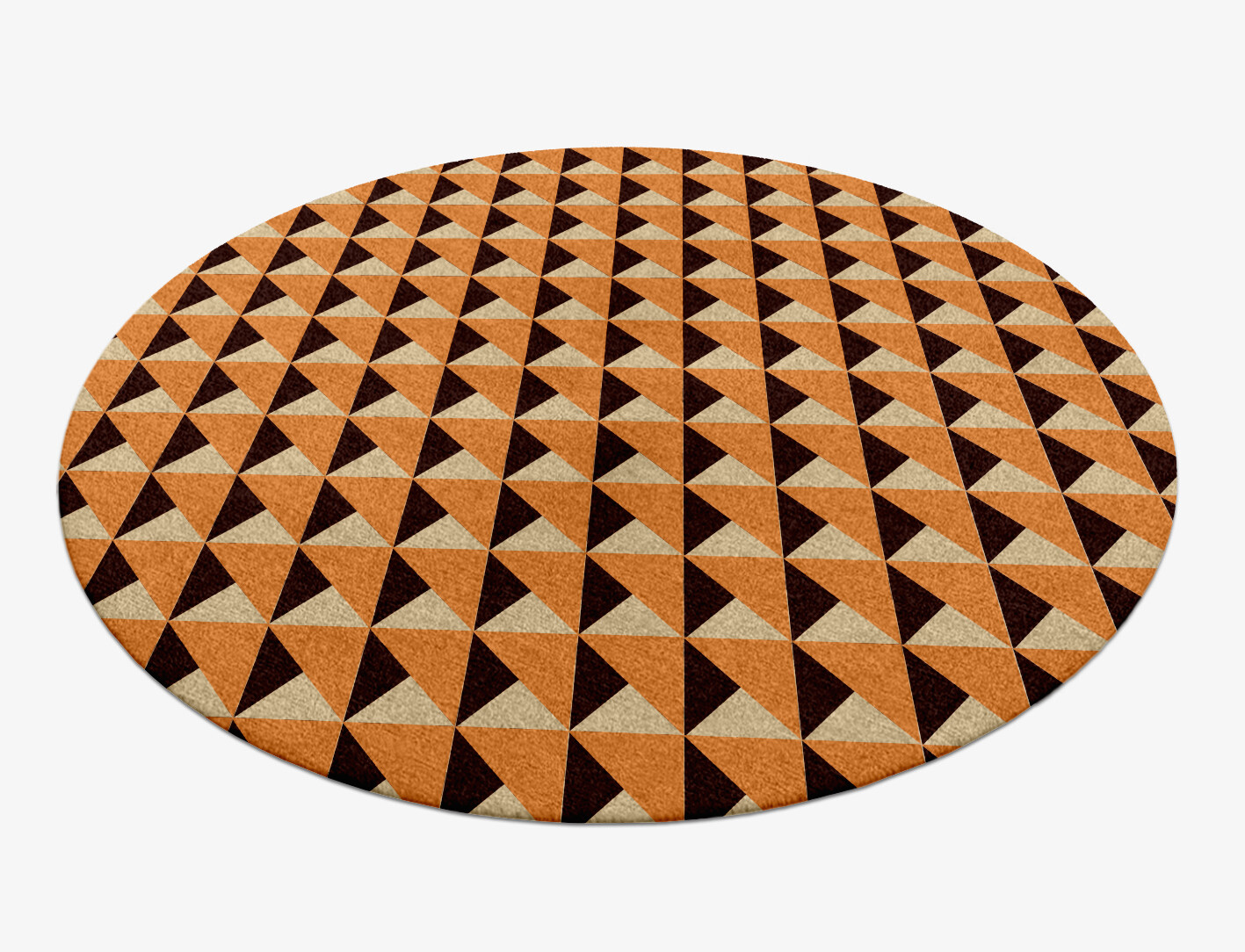Prism Geometric Round Hand Knotted Tibetan Wool Custom Rug by Rug Artisan