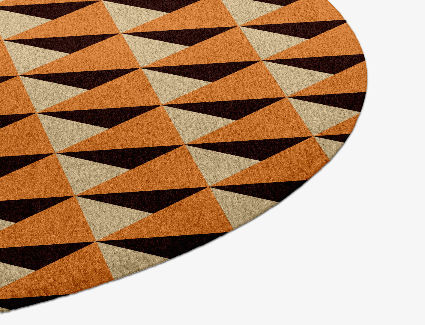 Prism Geometric Round Hand Knotted Tibetan Wool Custom Rug by Rug Artisan