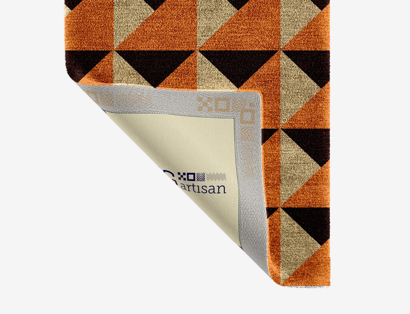 Prism Geometric Runner Hand Knotted Bamboo Silk Custom Rug by Rug Artisan