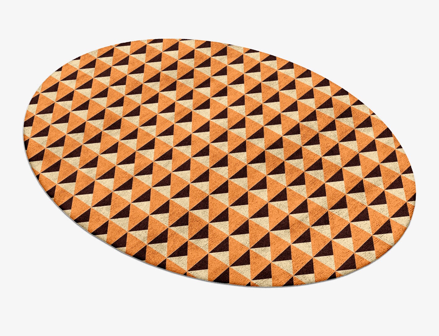 Prism Geometric Oval Hand Tufted Bamboo Silk Custom Rug by Rug Artisan