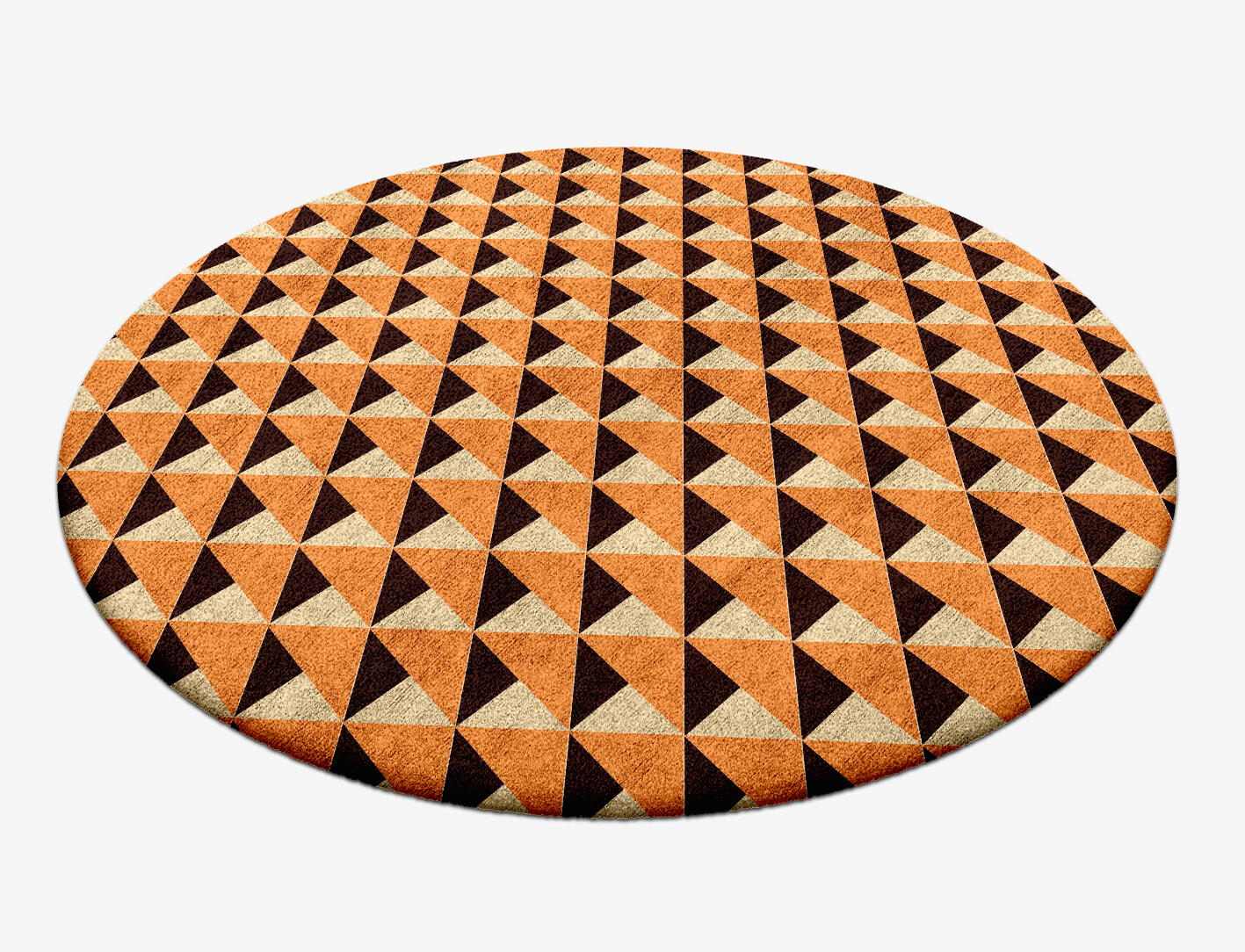 Prism Geometric Round Hand Tufted Bamboo Silk Custom Rug by Rug Artisan