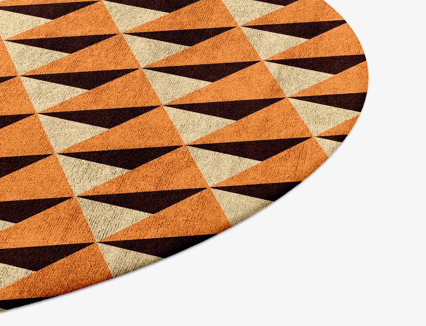 Prism Geometric Round Hand Tufted Bamboo Silk Custom Rug by Rug Artisan