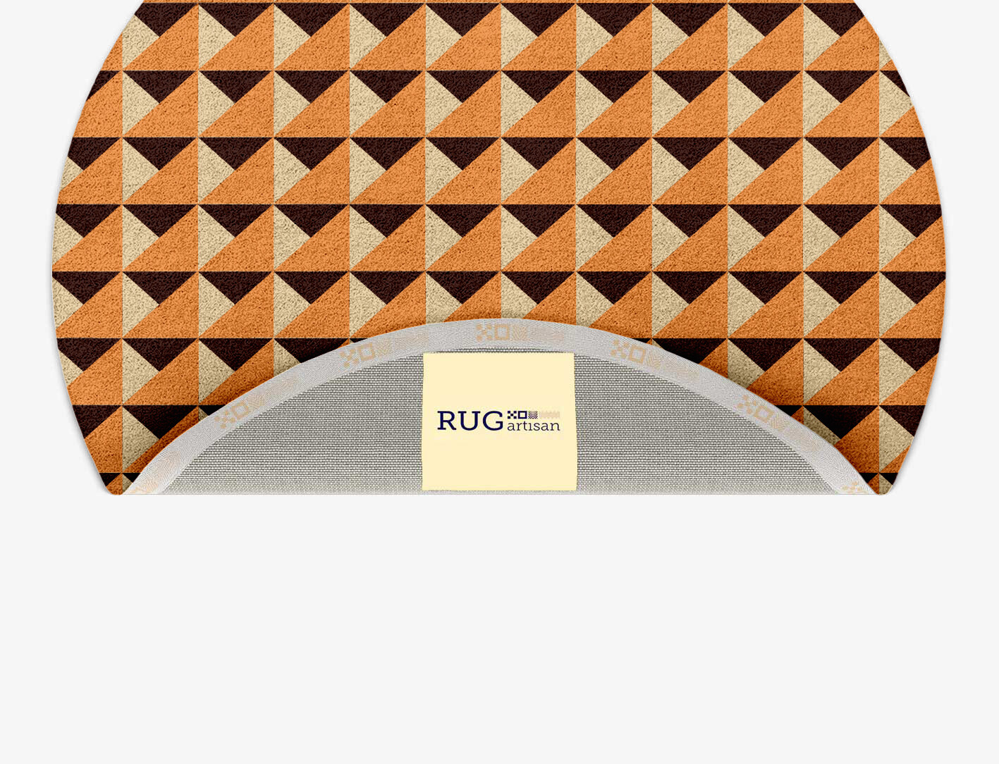 Prism Geometric Round Hand Tufted Pure Wool Custom Rug by Rug Artisan