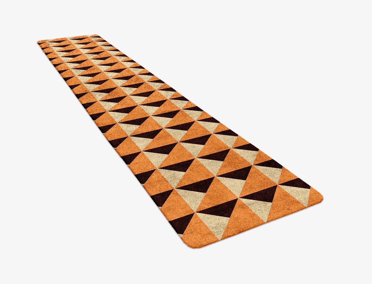 Prism Geometric Runner Hand Tufted Bamboo Silk Custom Rug by Rug Artisan