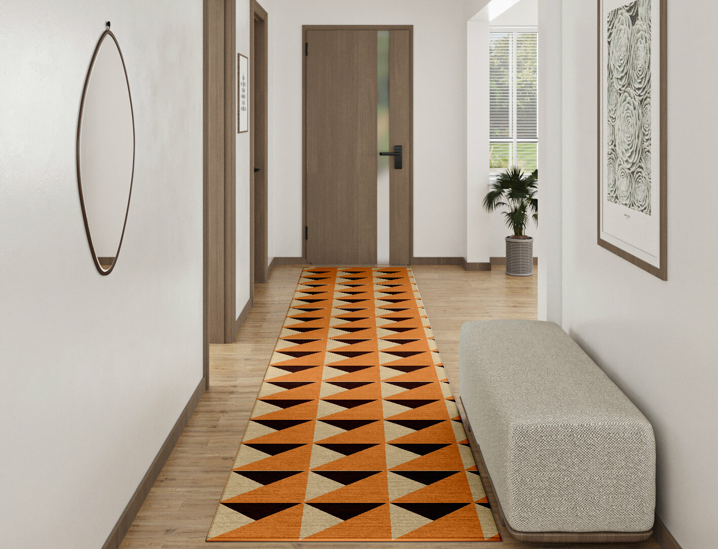 Prism Geometric Runner Hand Tufted Pure Wool Custom Rug by Rug Artisan